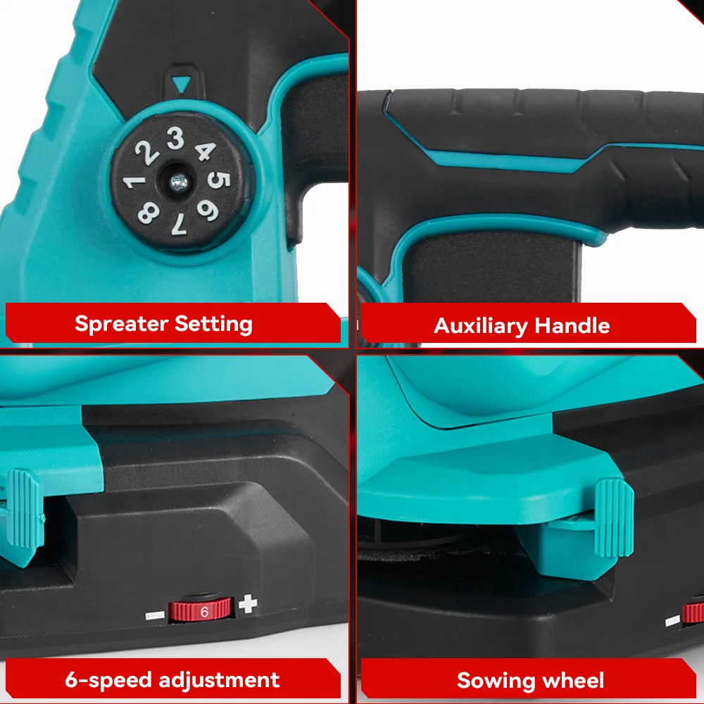 ONEVAN Electric Fertilizer & Seed Spreader | 3.3L, 16,000 RPM, 6‑Speed