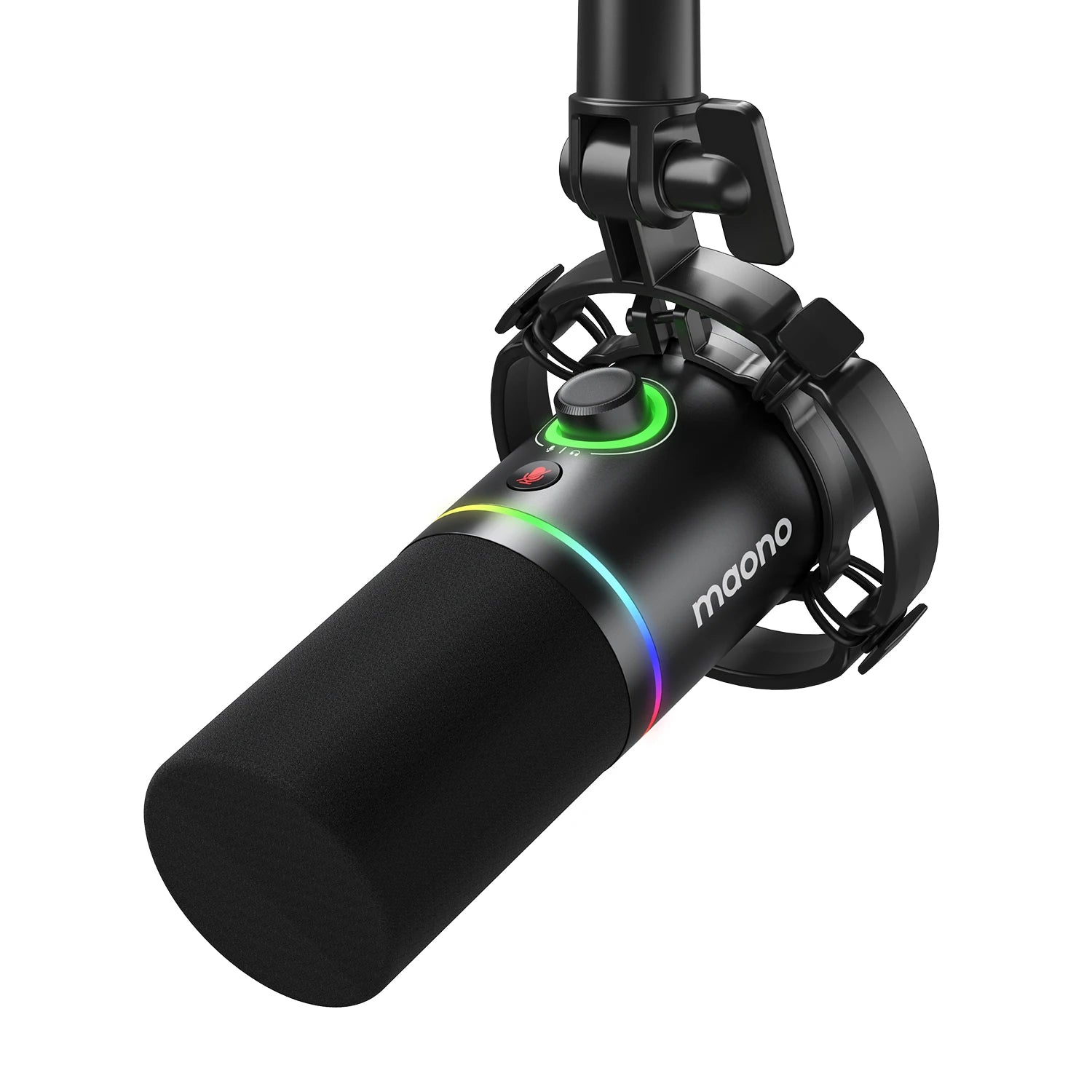 Maono PD200X – RGB Dynamic Gaming Microphone | USB/XLR Dual‑Mode Podcast Mic with Gain Control & One‑Key Mute