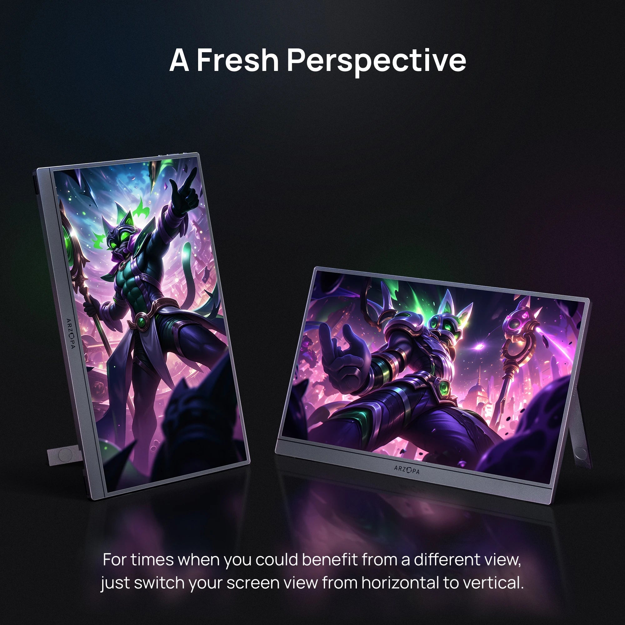 ARZOPA Z1FC 16.1" Portable Gaming Monitor | 144Hz, 1080P FHD, 106% sRGB, IPS, USB‑C & HDMI