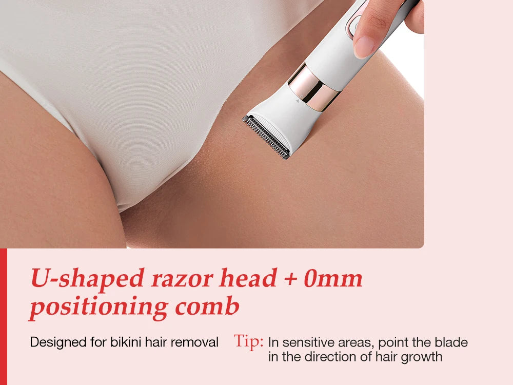 ANLAN Electric Body Hair Trimmer | Double‑Head, Wet/Dry, Safe Shaver for Women