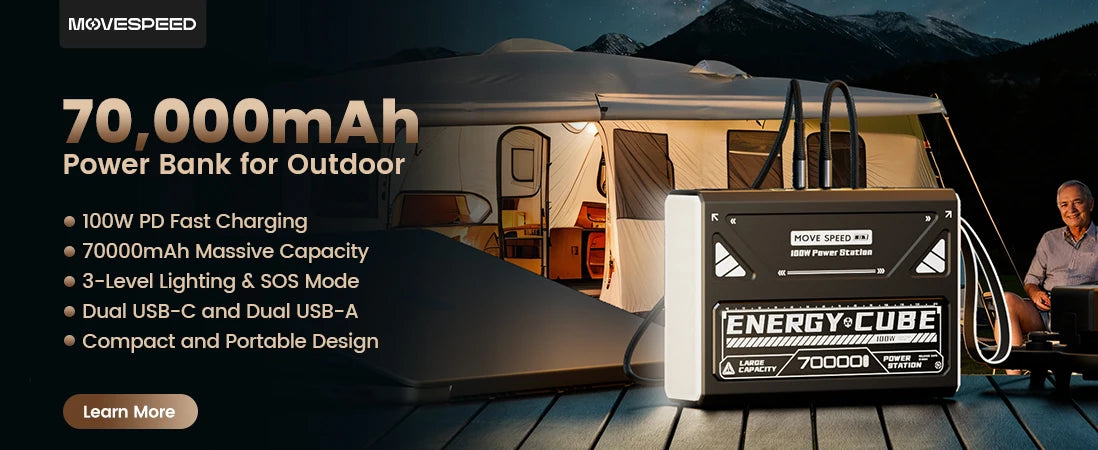 MOVESPEED MSP17 Power Bank 10000mAh 2-in-1 with Folding EU Plug