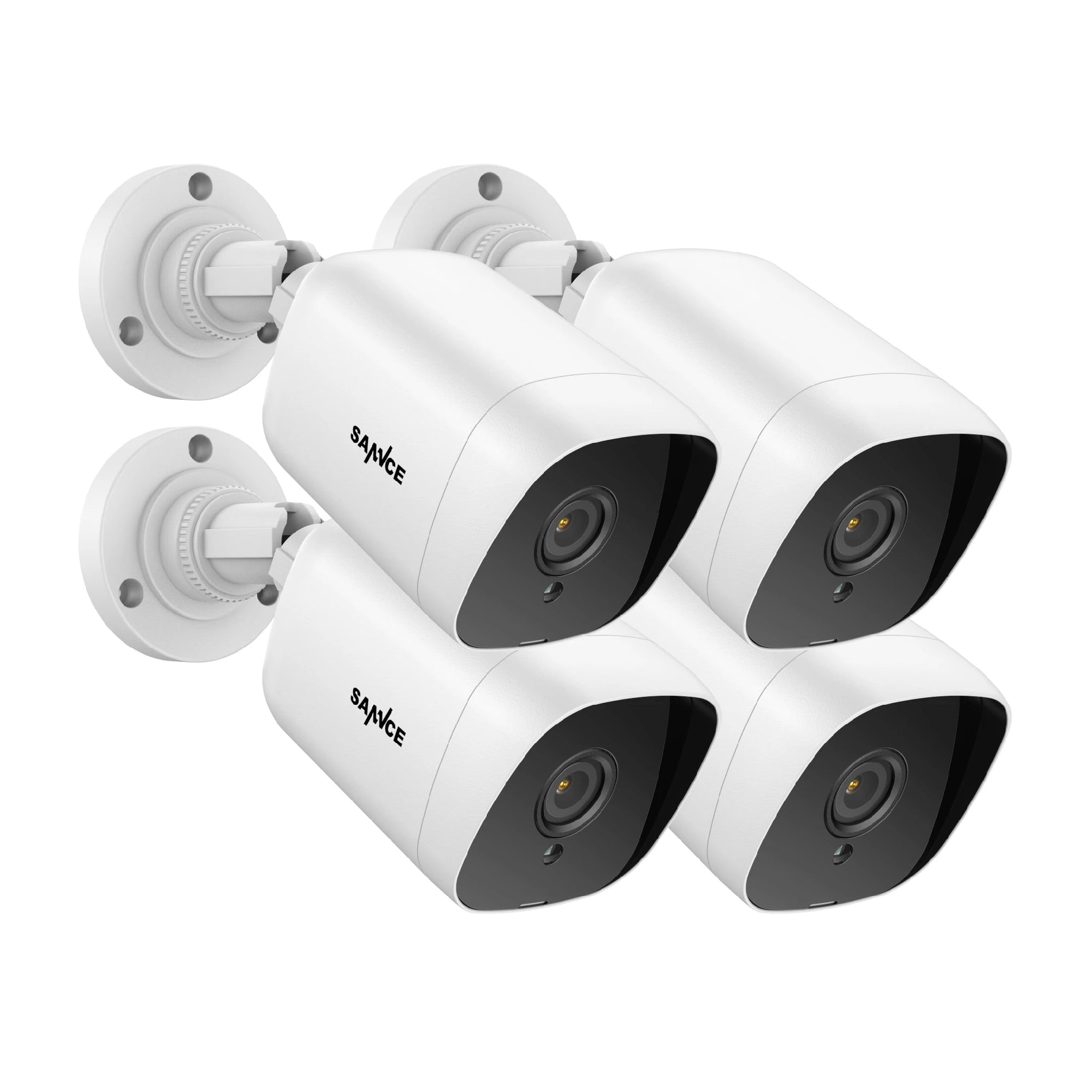 SANNCE 1080P 2MP TVI Cameras | IR Night Vision, Indoor/Outdoor, BNC Cable, 2/4‑Pack