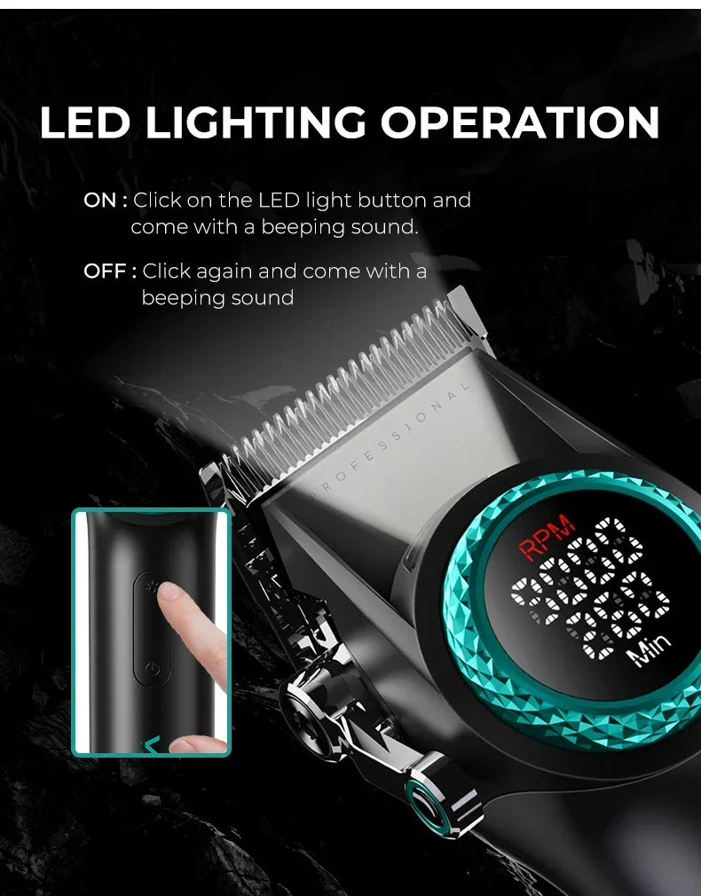 VGR Trimmer Professional Hair Cutting Machine Cordless Hair Clippers Barber Electric Clipper Metal Trimmer for Men V-001 V-977