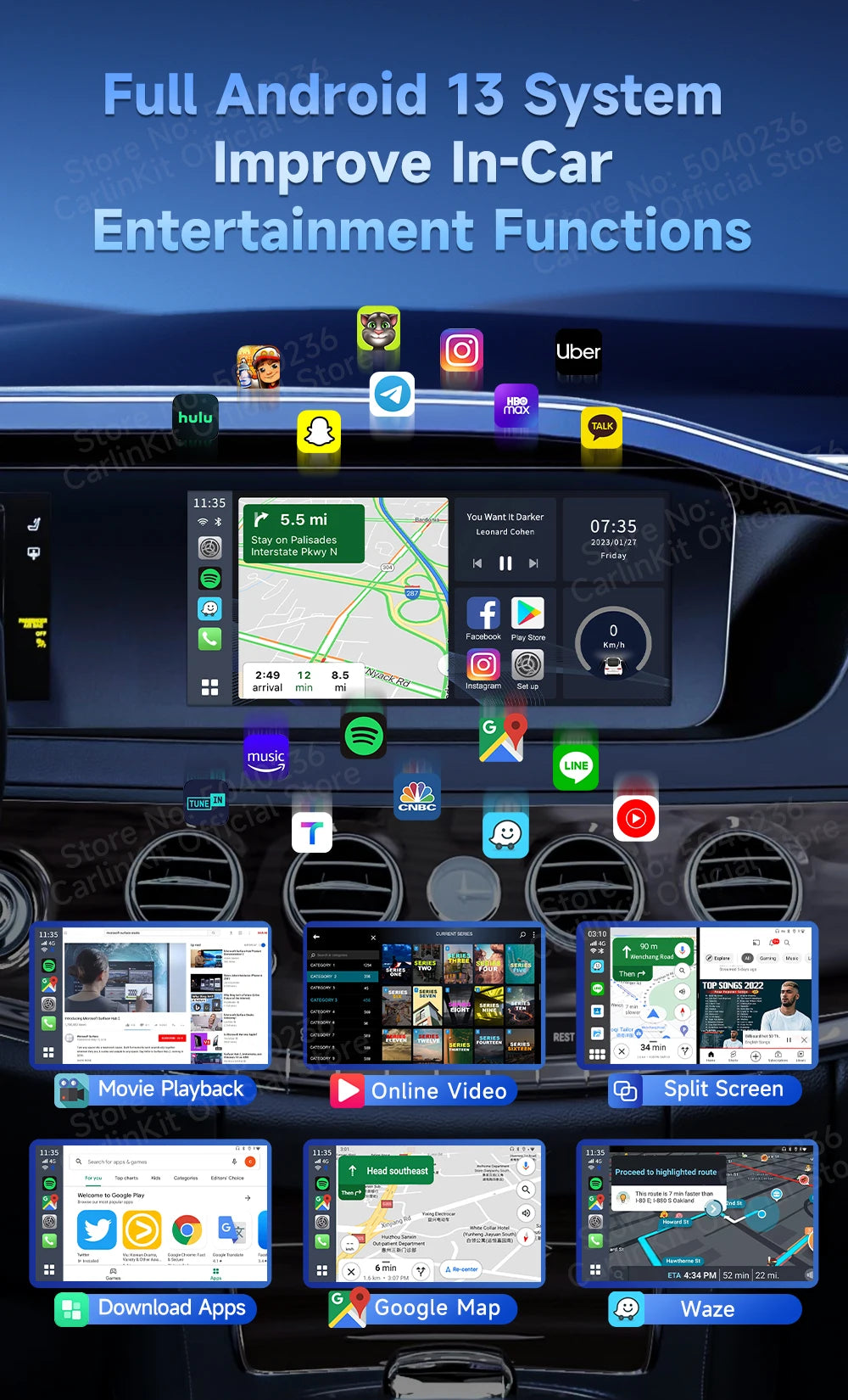 CarlinKit Android 13 SDM660 HDMI Wireless CarPlay AI Box