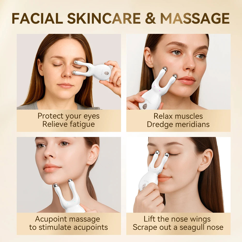 ANLAN Eye Massager with 7-Color LED Light Therapy for Facial Lifting, Puffiness Reduction, Anti-Aging, and Skin Tightening - Limetastore