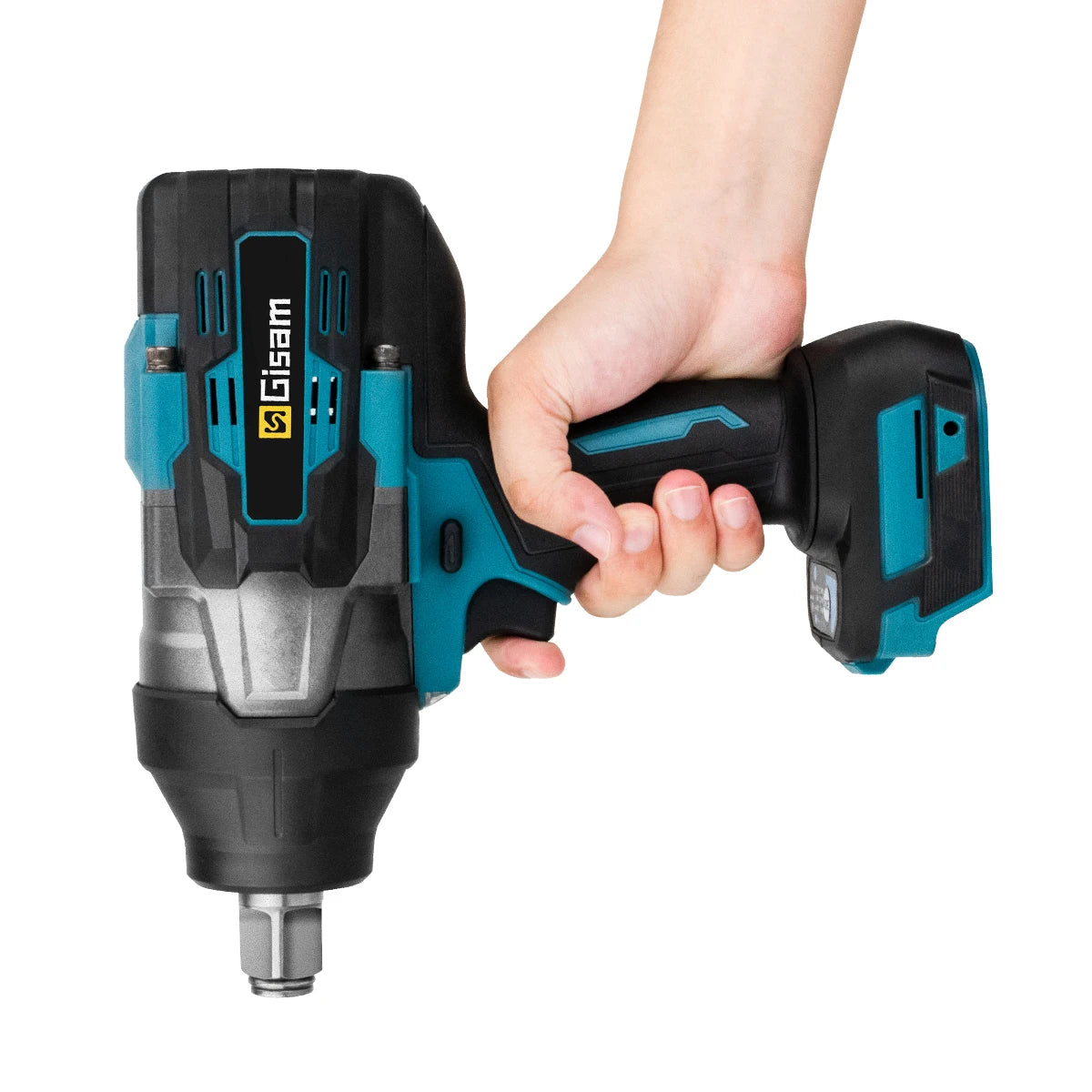 Gisam 3100N.M Torque Brushless Electric Impact Wrench 3/4 inch Cordless Electric Wrench Power Tool Compatible Makita 18V Battery