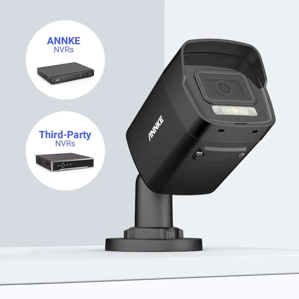ANNKE 4K Dual‑Light PoE CCTV System | 8CH H.265+, 2.8mm Lens, Human & Vehicle Detection