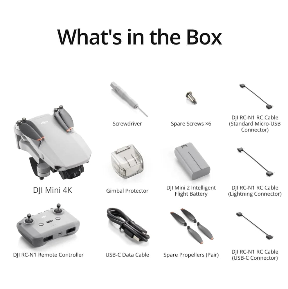 DJI Mini 4K Drone Standard Set – 4K/30FPS HDR Ultra‑Clear Camera Drone with FHD Video Transmission