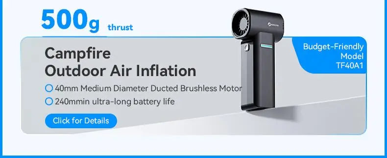 Booster TF50 – 600W High‑Power Turbo Air Blower | 4‑Speed Car Dryer, 170 ft/s Wind Speed
