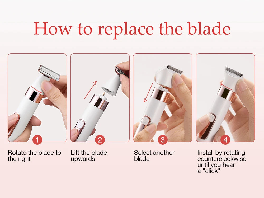 ANLAN Electric Body Hair Trimmer | Double‑Head, Wet/Dry, Safe Shaver for Women