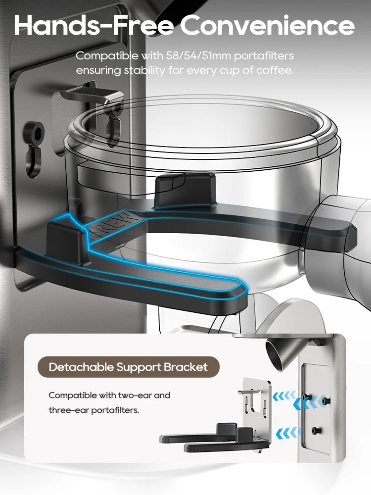 HiBREW G7 – avtomatski električni mlinček za kavo | 48-stopenjsko natančno mletje | prozoren rezervoar za zrna