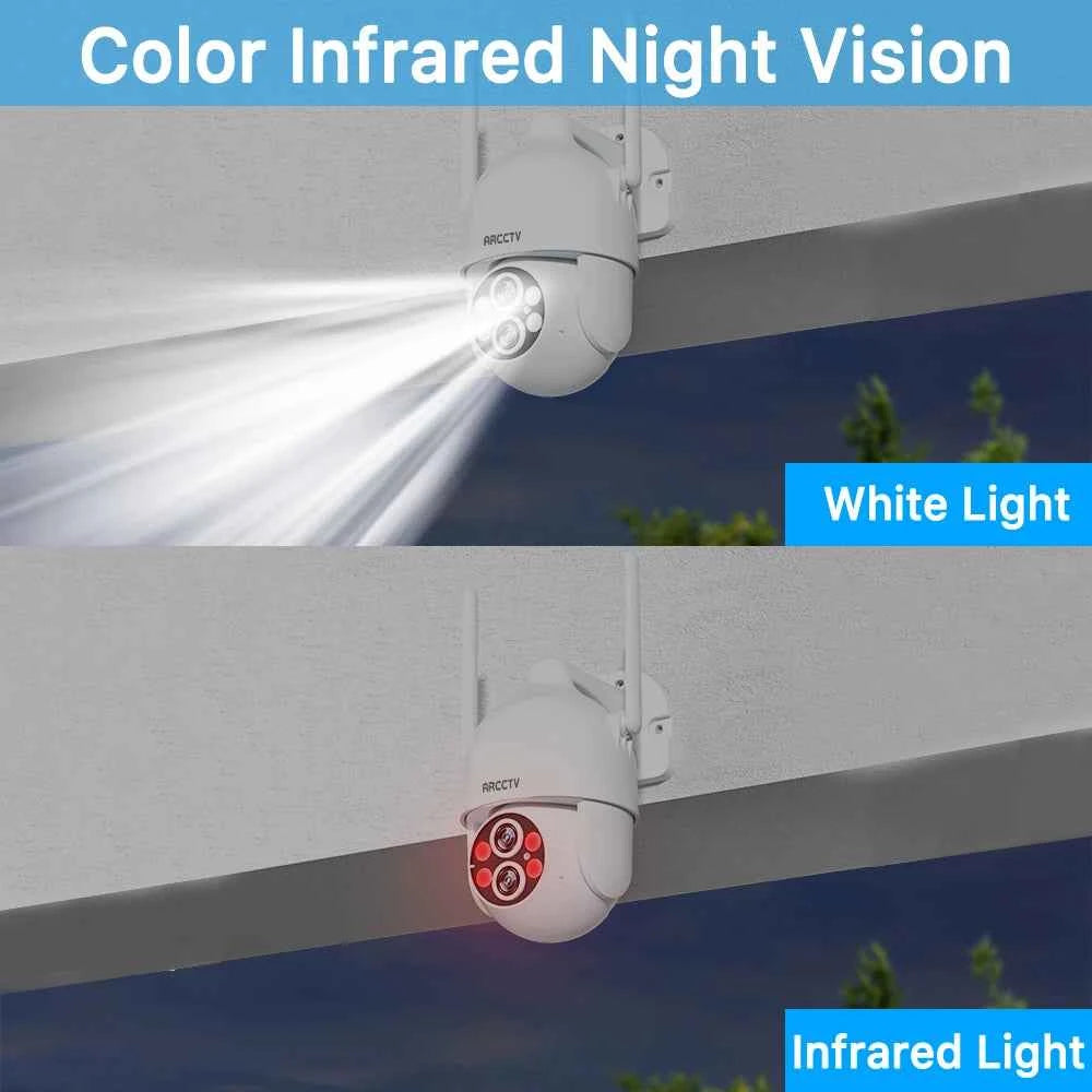 ARCCTV 3K 6MP Dual Lens Wifi Surveillance Camera Two Way Talk HD Color Night Vision Outdoor Security Camera Auto Motion Tracking - Limetastore