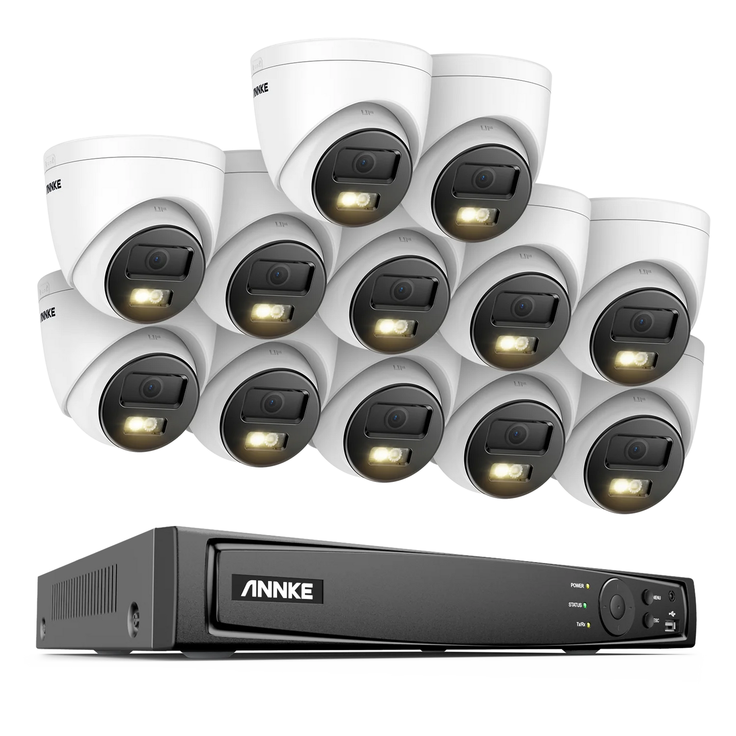 ANNKE 12MP 6K PoE CCTV System | 16CH NVR, Dual‑Light Cameras, Audio, Human & Vehicle Detection