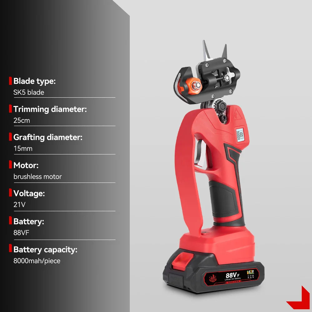 ONEVAN 2‑in‑1 Brushless Grafting Machine & Electric Pruner | Branch Cutter, Tree Grafting Tool