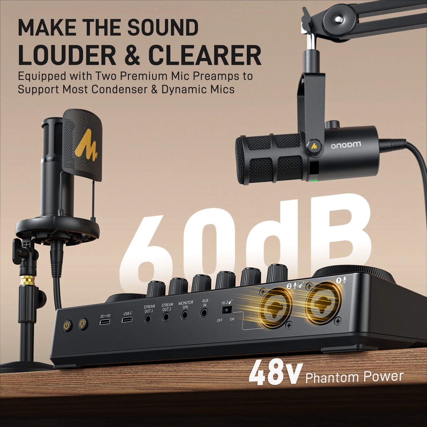 MaonoCaster E2 Gen2 – Dual XLR Podcast Audio Interface & Mixer