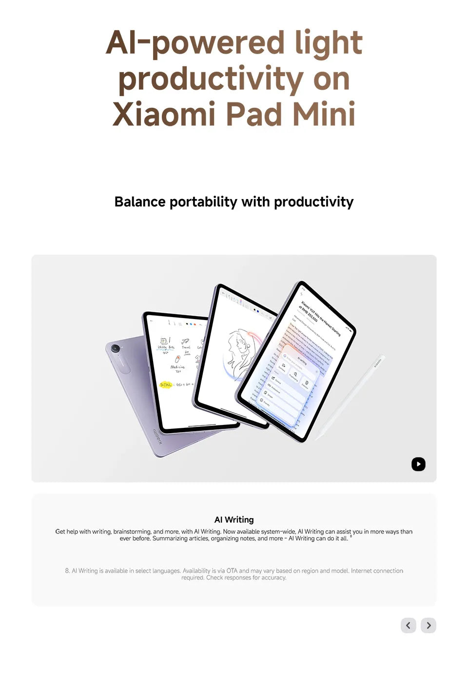 Global Version Xiaomi Mini Pad Mini "3K clear display 8GB /12GB RAM mAh Battery MediaTek dimension + 67W HyperCharge - Limetastore