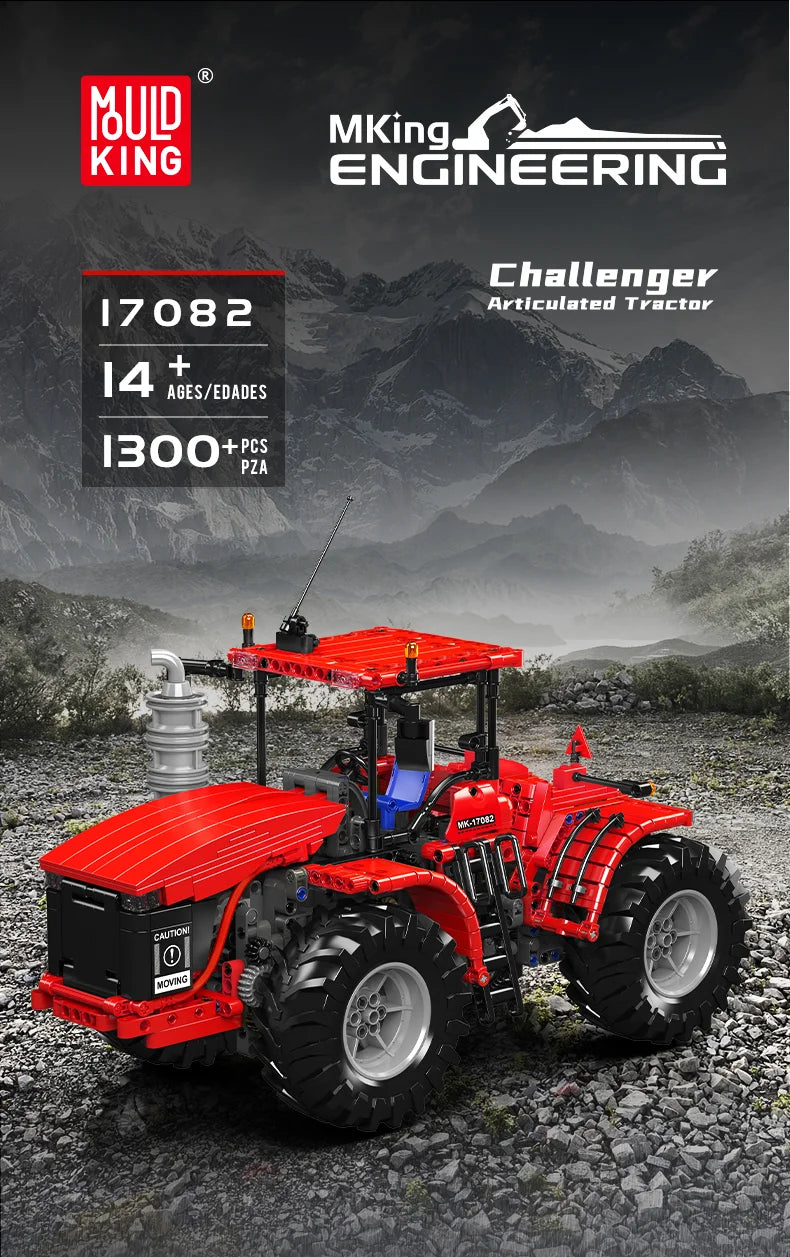 Mould King 17081/17082 RC Challenger Articulated Tractor | Motorized Technical Engineering Truck Building Set - Limetastore