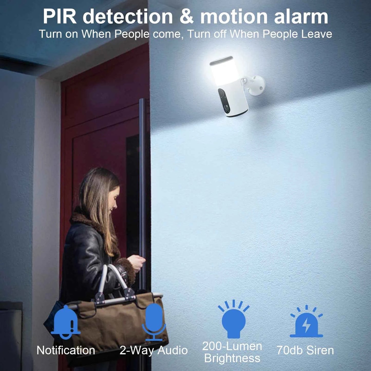 ARCCTV 4MP Wireless Solar Camera Outdoor Surveillance Motion Detection Color Night Vision Security Floodlight Solar Wifi Camera - Limetastore