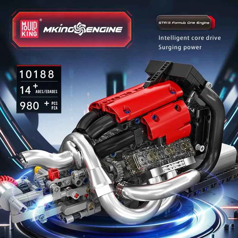 Mould King 10188 Motorized STR 13 Formula One Engine Building Set - Limetastore