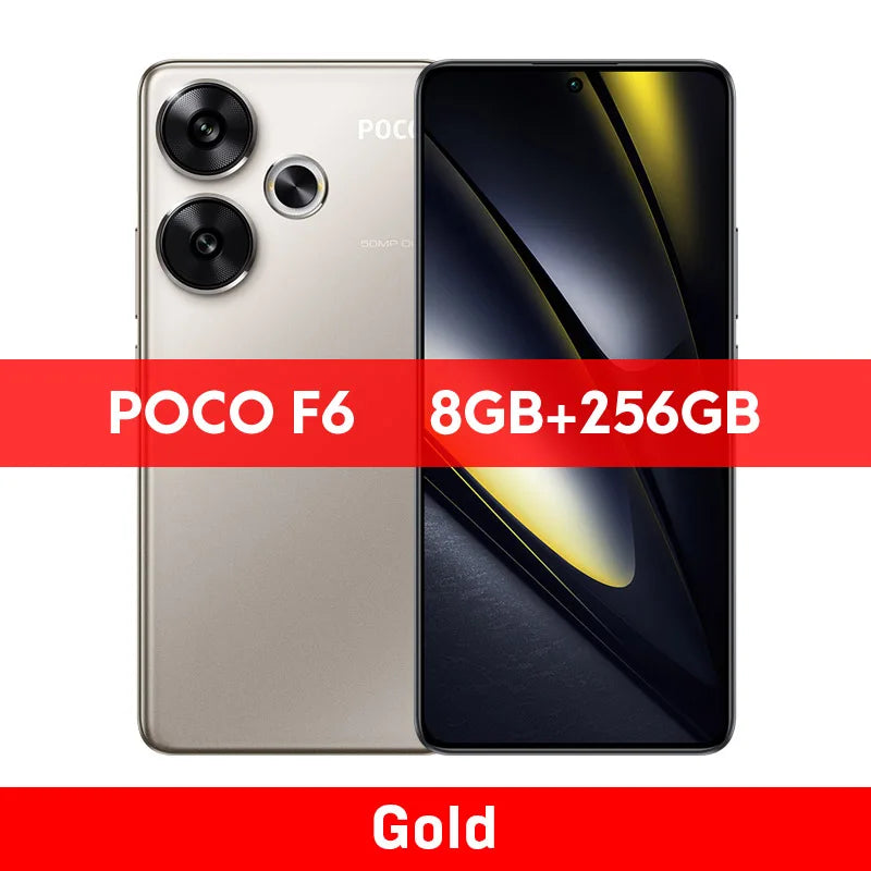 POCO F6 Smartphone Global Version Snapdragon®8s Gen 3 90W Turbo Charging 6.67" 1.5K 120Hz CrystalRes AMOLED DotDisplay NFC 5G - Limetastore