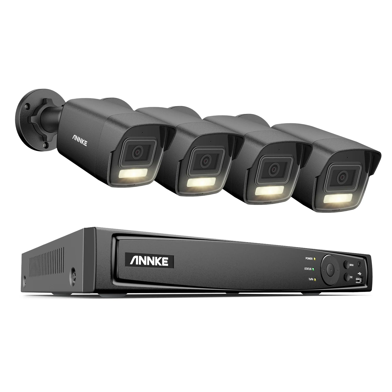 ANNKE 4K Dual‑Light PoE CCTV System | 8CH H.265+, 2.8mm Lens, Human & Vehicle Detection