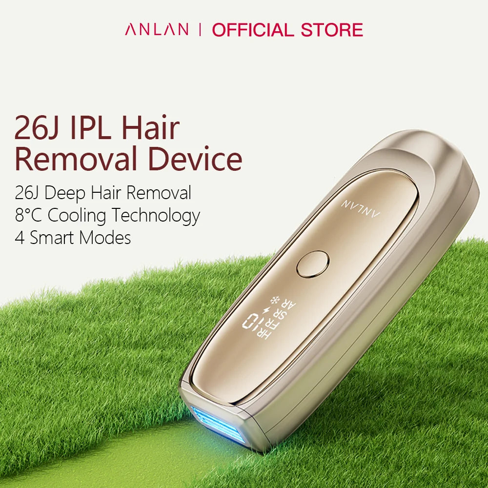 ANLAN IPL Hair Removal | ICE Cooling, 26J, Unlimited Flashes, Painless