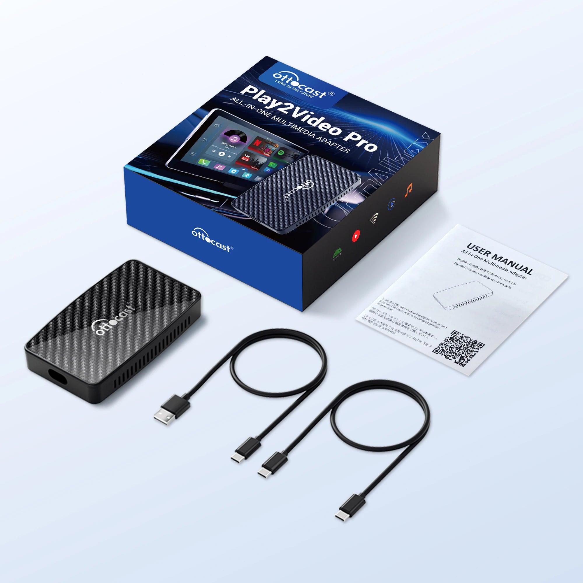 OTTOCAST Play2Video Pro Wireless CarPlay Video Adapter