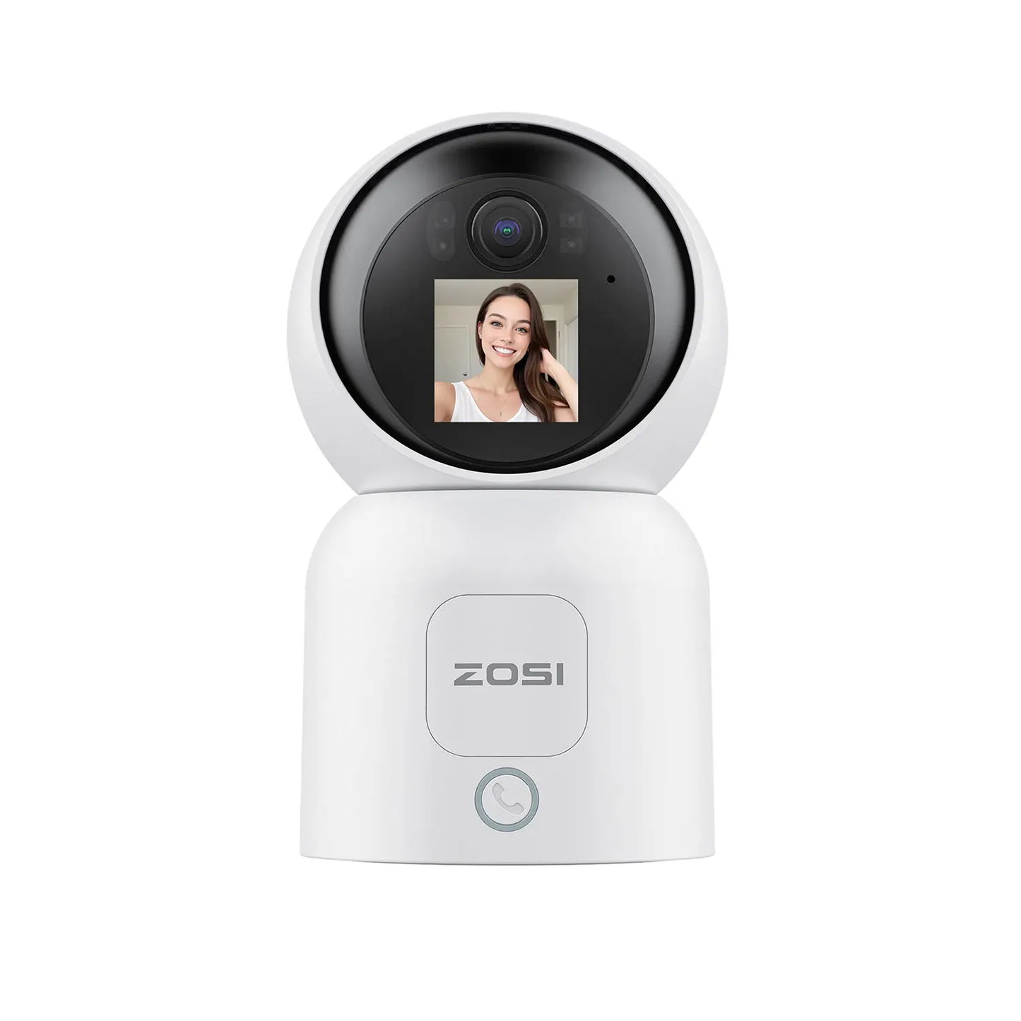 ZOSI 360° PTZ Smart Home Security Camera – Auto‑Tracking Indoor WiFi Baby & Pet Monitor with AI Detection & HD Night Vision