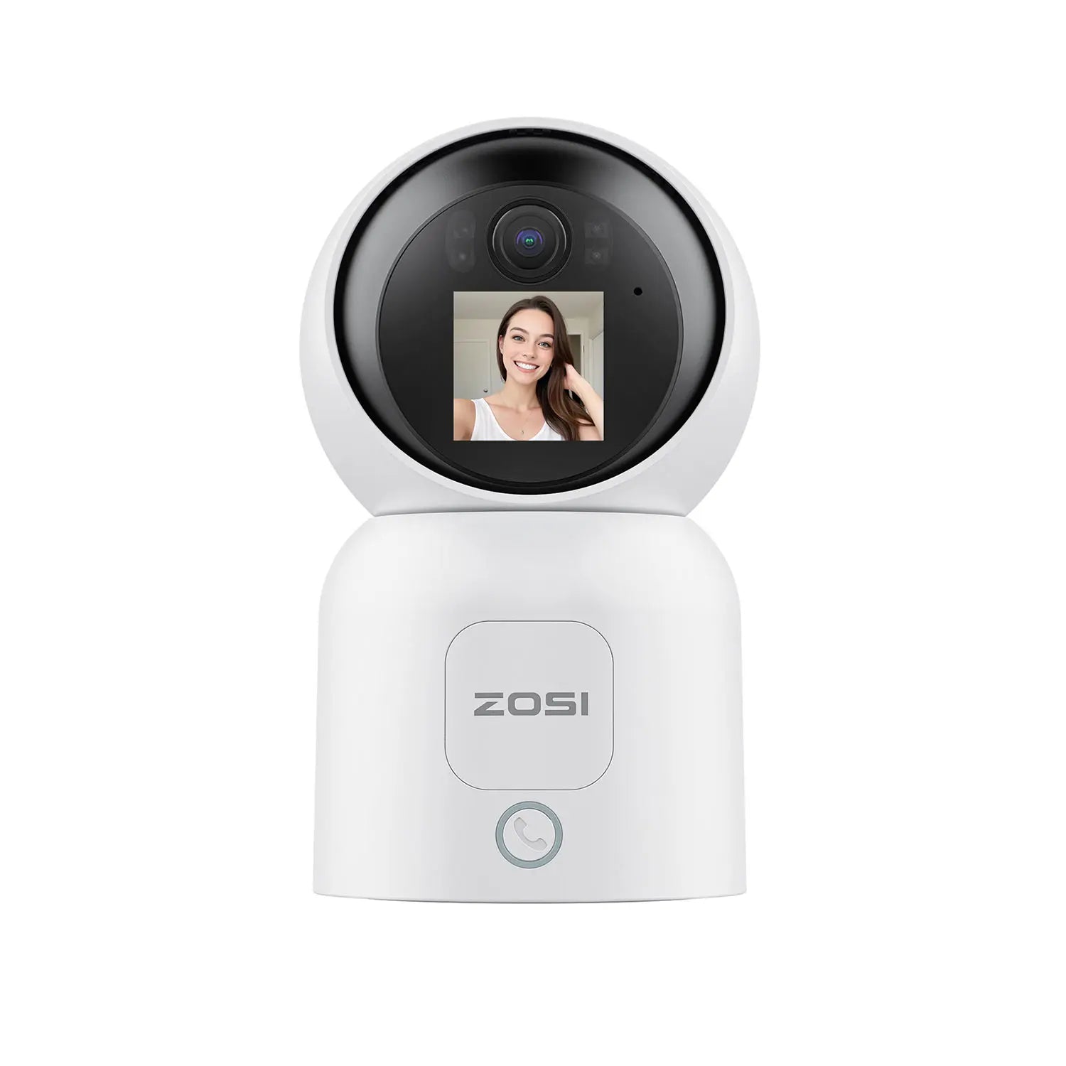 ZOSI 360° PTZ Smart Home Security Camera – Auto‑Tracking Indoor WiFi Baby & Pet Monitor with AI Detection & HD Night Vision