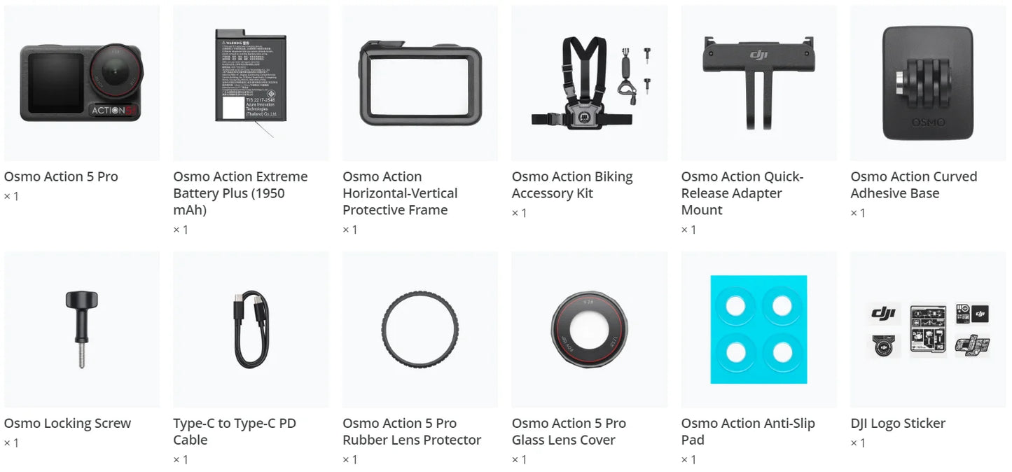 DJI Osmo Action 5 Pro – 1/1.3" Sensor, Dual High‑Brightness OLED Touchscreens