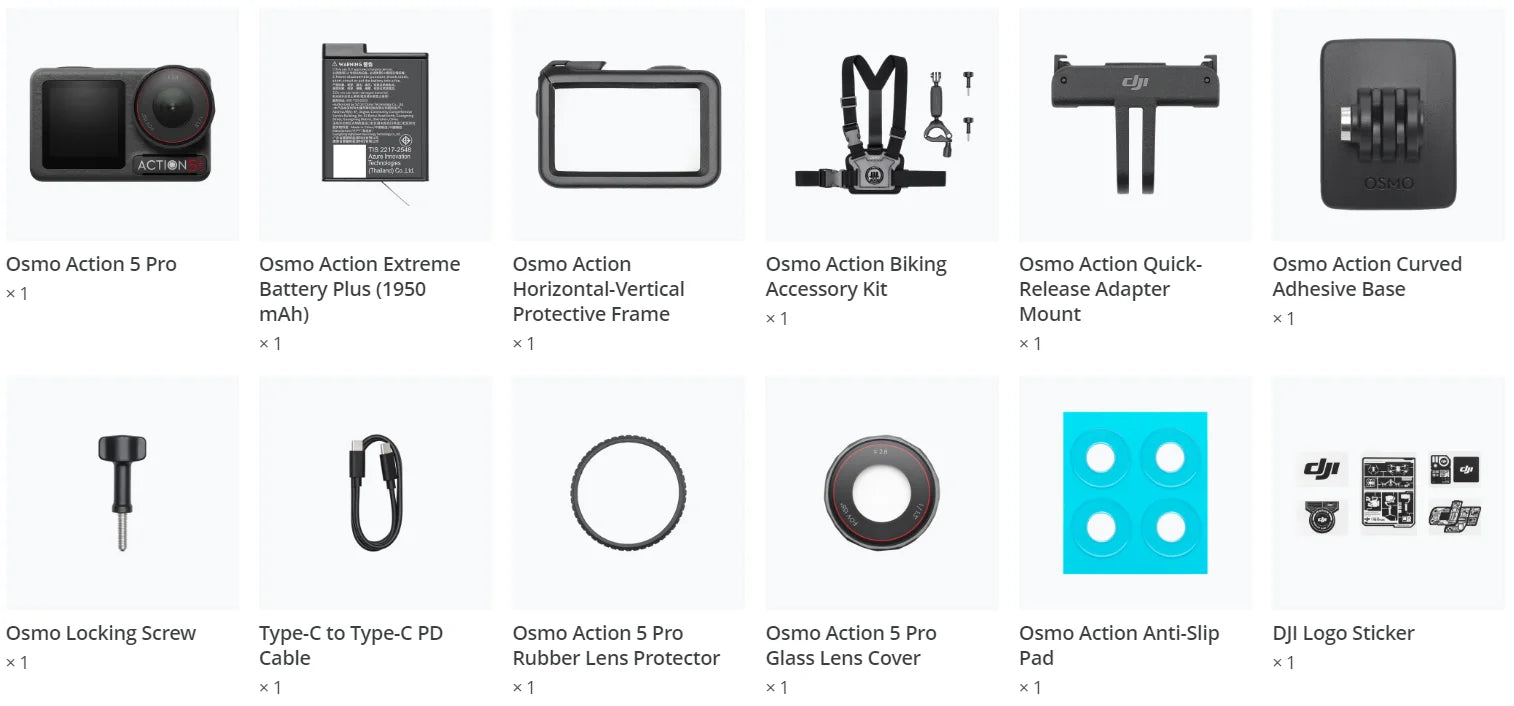 DJI Osmo Action 5 Pro – 1/1.3" Sensor, Dual High‑Brightness OLED Touchscreens