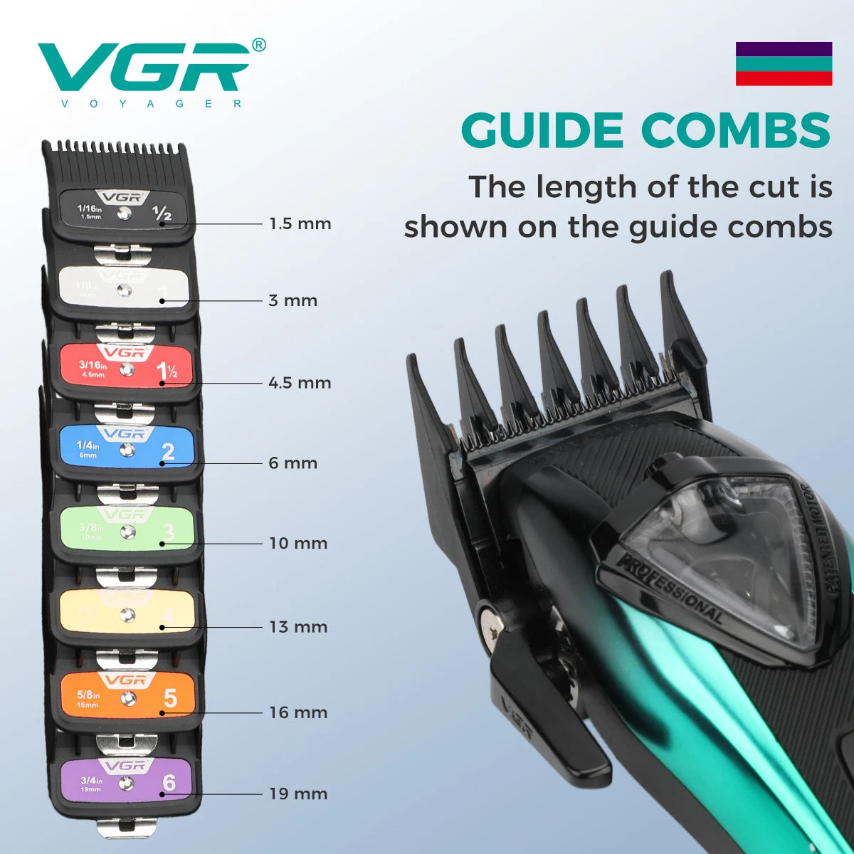 VGR Hair Trimmer Cordless Hair Cutting Machine Vector Motor 11000 RPM Electric Barber Adjustable Clipper Trimmer for Men V-883