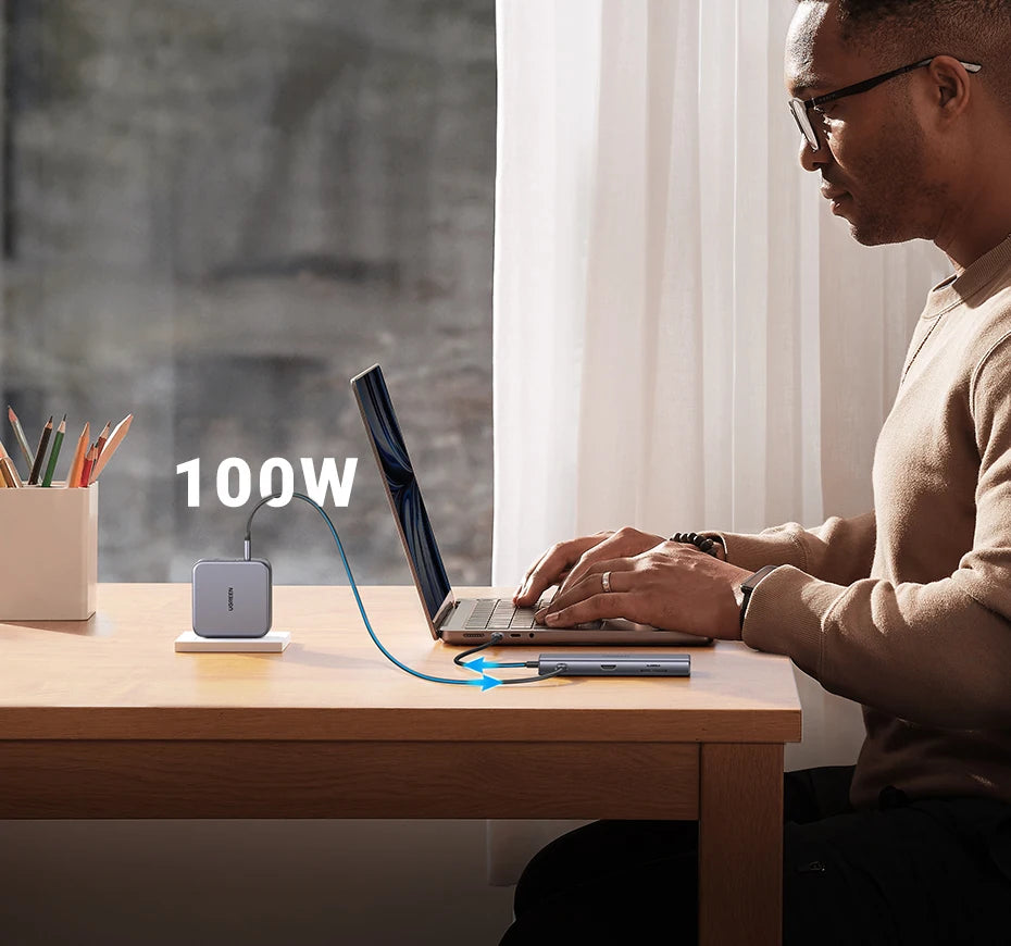 UGREEN 9‑in‑1 USB‑C Hub with 4K60Hz HDMI, 10Gbps USB Ports, Gigabit Ethernet, PD100W