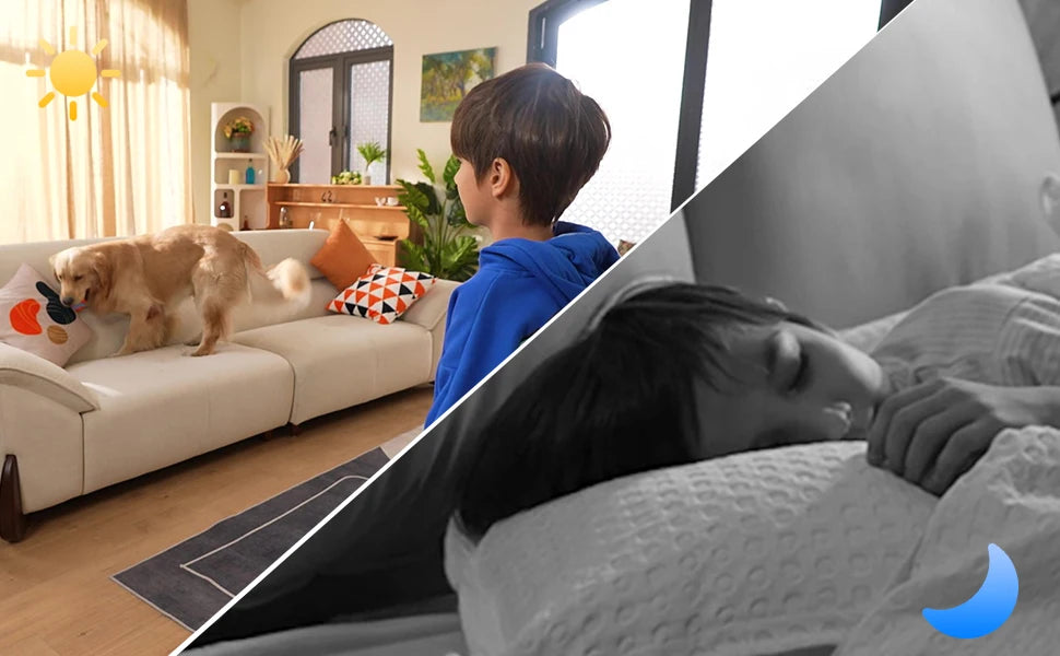 ZOSI 360° PTZ Smart Home Security Camera – Auto‑Tracking Indoor WiFi Baby & Pet Monitor with AI Detection & HD Night Vision