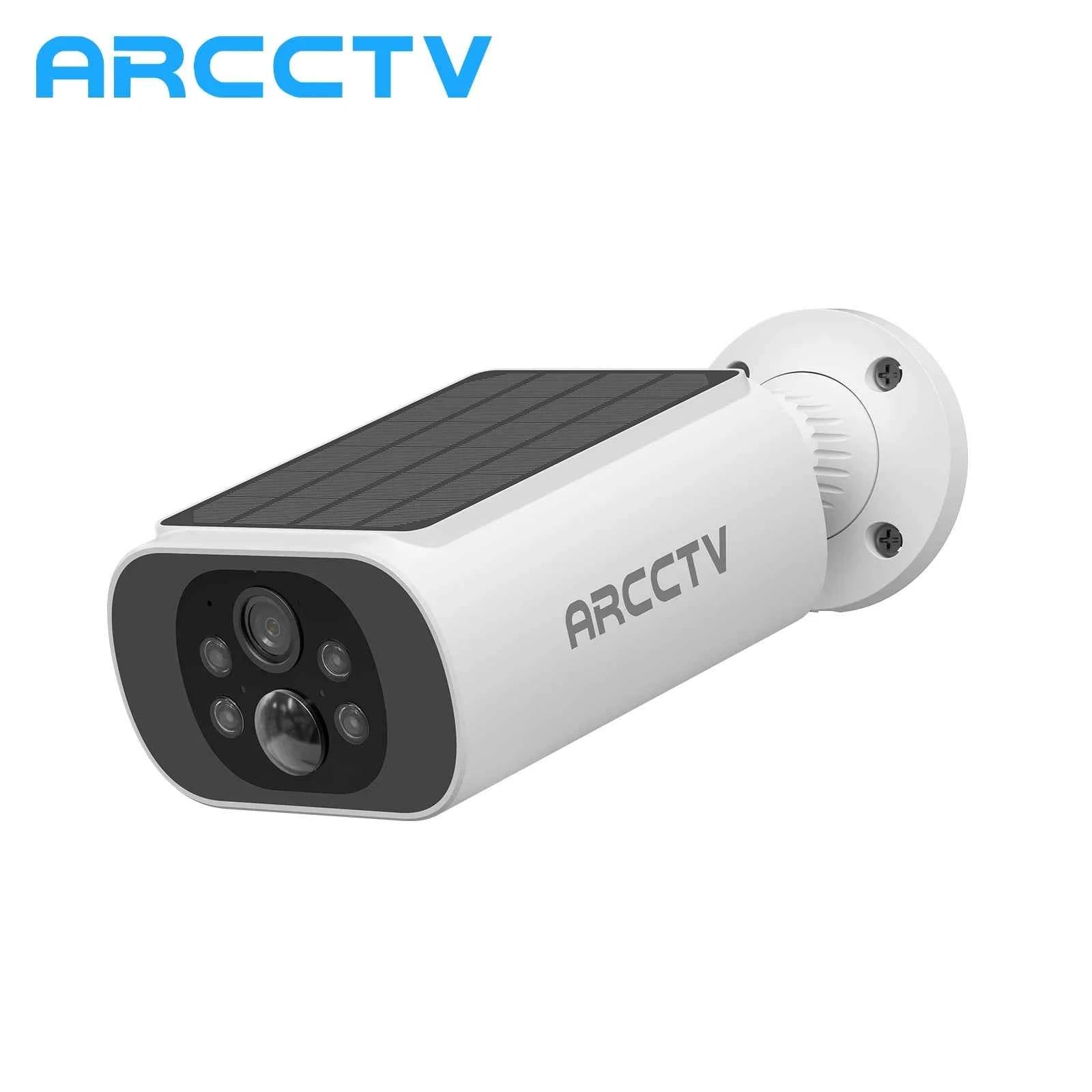 ARCCTV 2K Wireless Solar Camera Outdoor Surveillance Integrated Battery Wifi Camera Humanoid Detection Flash Alarm Night Vision - Limetastore