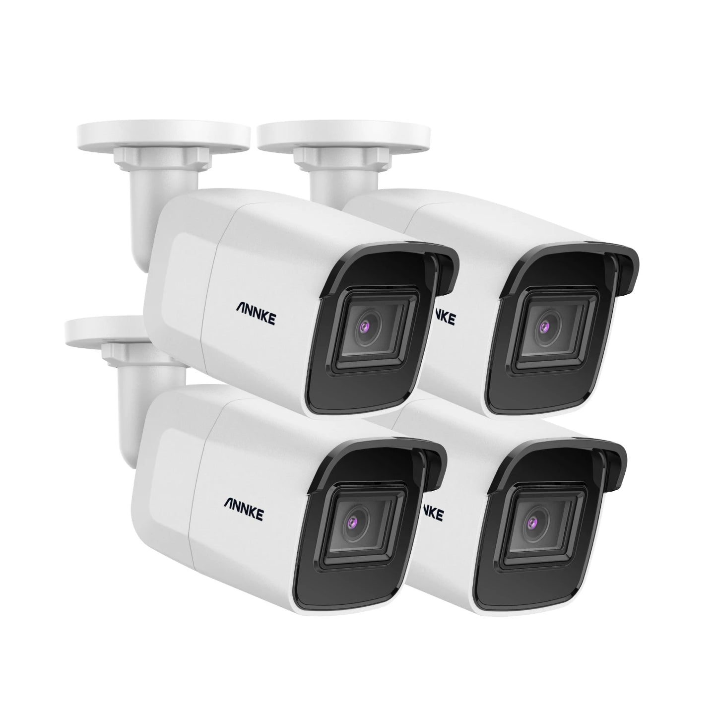 ANNKE 8MP 4K PoE Bullet Camera Kit | EXIR Night Vision, IP67, Email Alerts