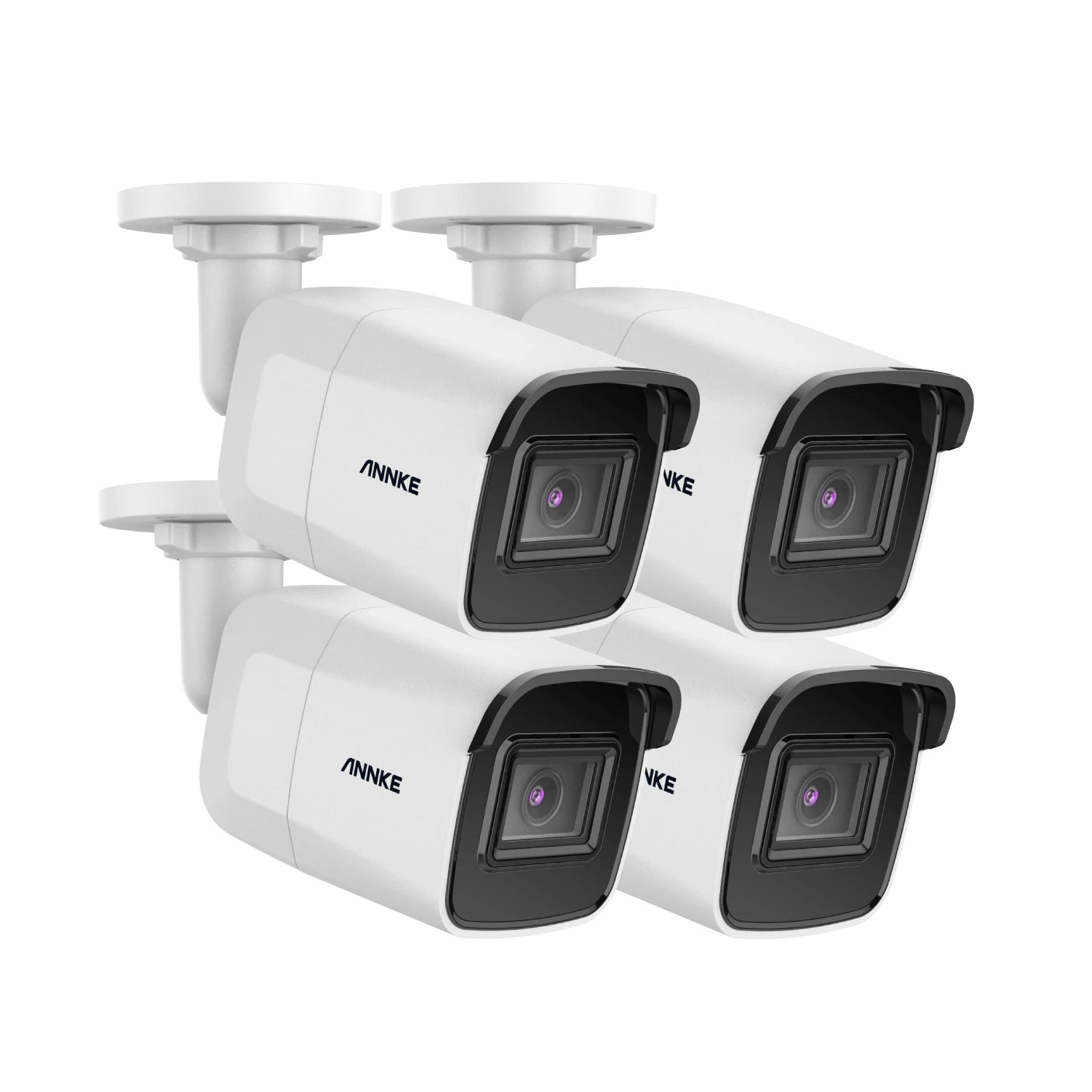 ANNKE 8MP 4K PoE Bullet Camera Kit | EXIR Night Vision, IP67, Email Alerts