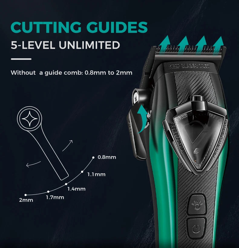 VGR Hair Trimmer Professional Hair Cutting Machine Vector Motor Hair Clipper 11000 RPM Barber Cordless Trimmer for Men V-883 S2