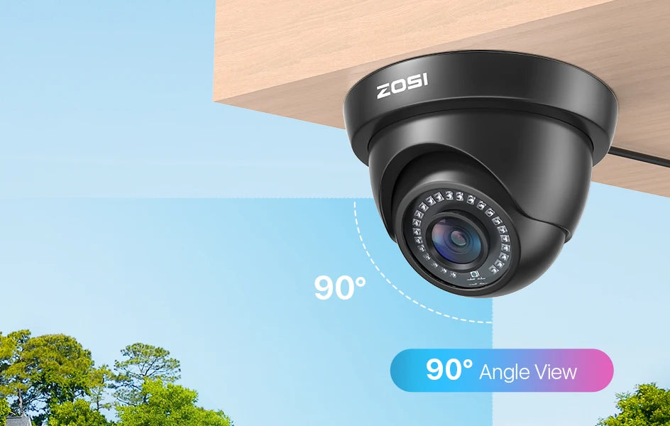 ZOSI 1080p 8CH Home CCTV Security System – H.265+ DVR with 2MP Indoor/Outdoor Dome Cameras