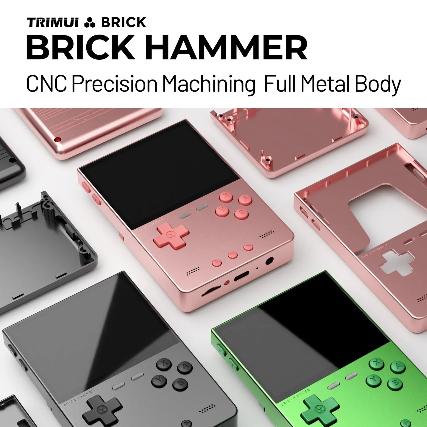 AMPOWN TRIMUI BRICK Metal Retro Games Console Portable Handheld Game Player CNC 3.2 IPS Screen Linux System Video Gaming Device - Limetastore