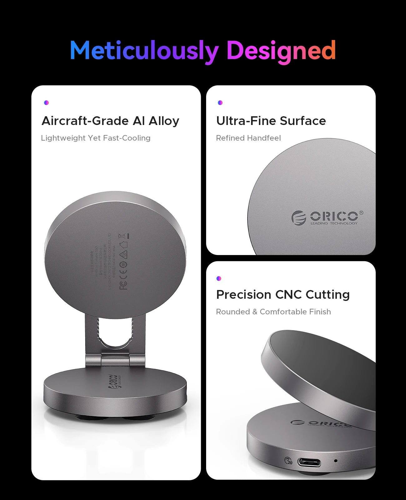 ORICO 1TB Magnetic Mini External SSD – Ultra‑Thin 2000MB/s Portable Solid State Drive