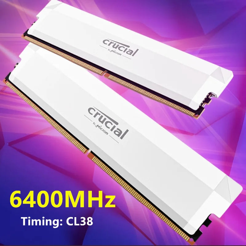 Crucial DDR5 Pro 32GB (2x16GB) 6000MHz/6400MHz High-Performance Desktop RAM