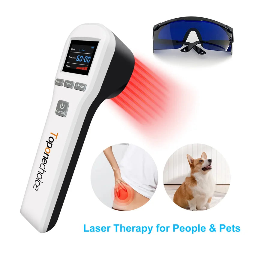 Toponechoice 880mW Professional Cold Laser Therapy Device – 650nm & 808nm
