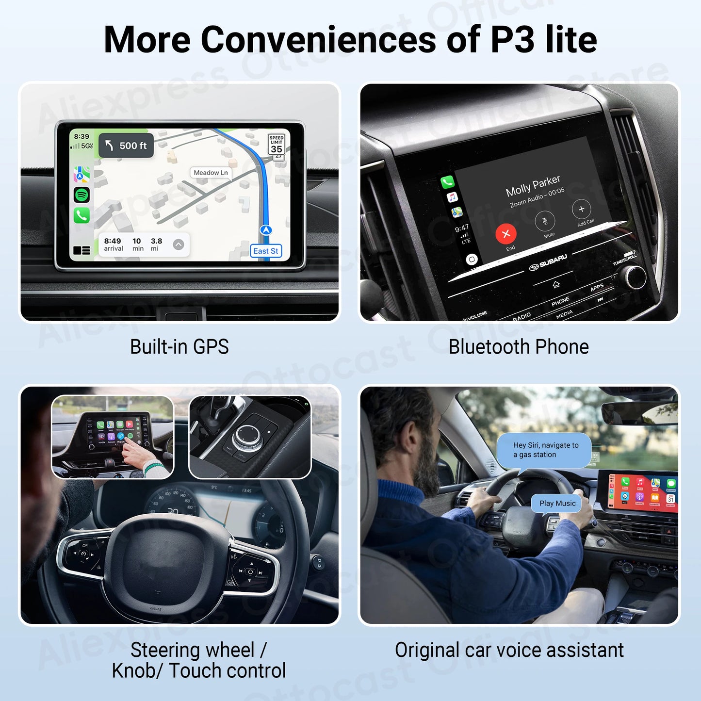 OTTOCAST P3 Lite OttoAiBox Wireless CarPlay Android AI Box