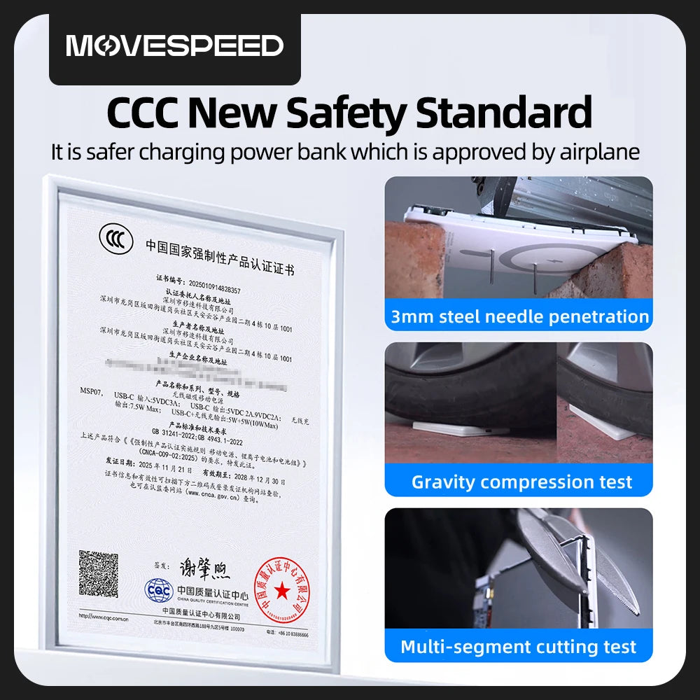 MOVESPEED Semi-Solid Battery Power Bank 5000mAh MagSafe Magnetic