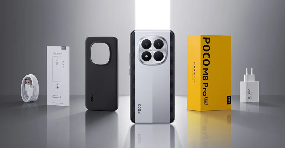 【World Premiere】POCO M8 Pro 5G Smartphone Global Version Snapdragon® 7s Gen 4 Octa core 6500mAh battery 100W HyperCharge  6.83" CrystalRes 1.5K AMOLED display 50MP Camera NFC - Limetastore