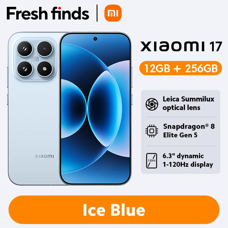 World Premiere Global Version Xiaomi 17 Smartphone 5G Snapdragon® 8 Elite Gen 5 CPU Leica Camera 6330mAh 100W HyperCharge 6.3" OLED Display - Limetastore