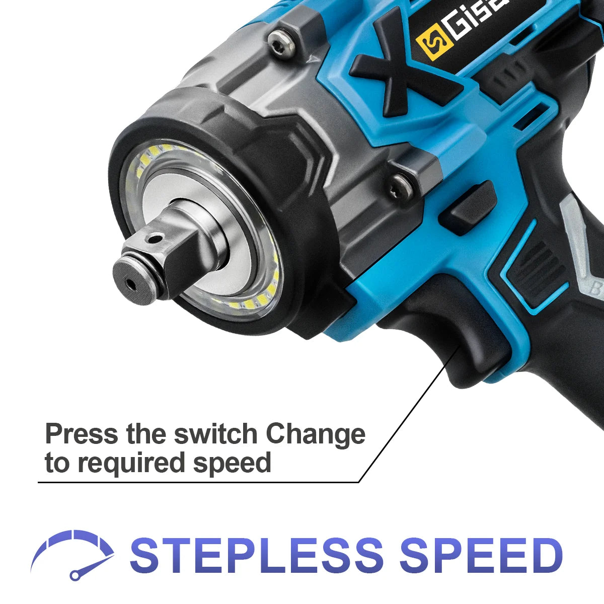 Gisam 900N.m Brushless Impact Wrench 1/2"