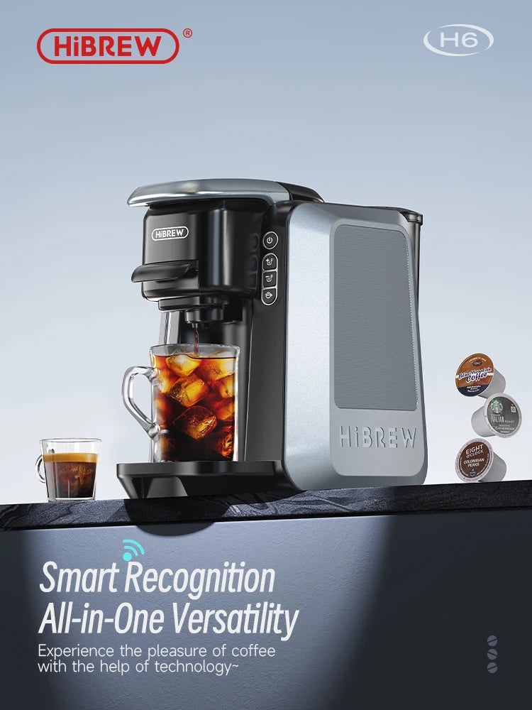 HiBREW H6 – 6‑in‑1 Multi‑Capsule Coffee Machine | 20‑Bar Hot & Cold Espresso Maker
