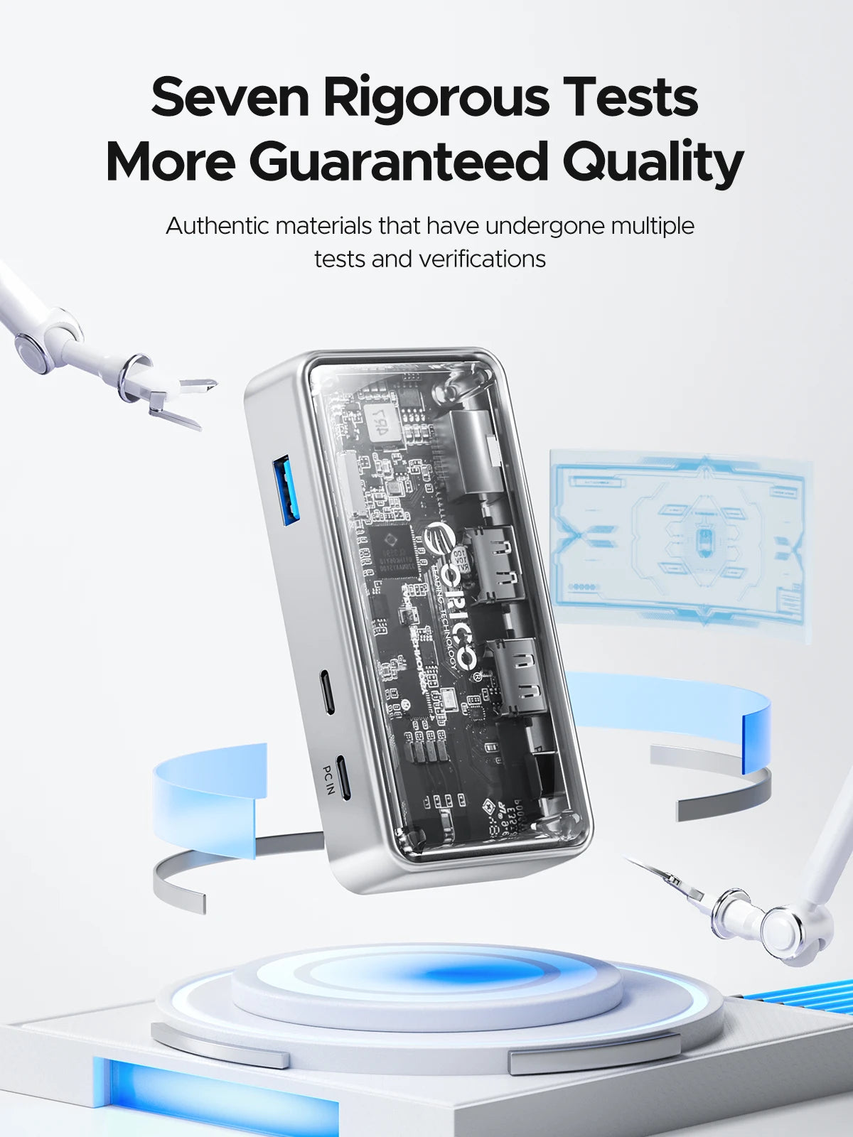 ORICO Metallic USB‑C 10Gbps Docking Station with 4K60Hz HDMI, USB 3.0 Ports